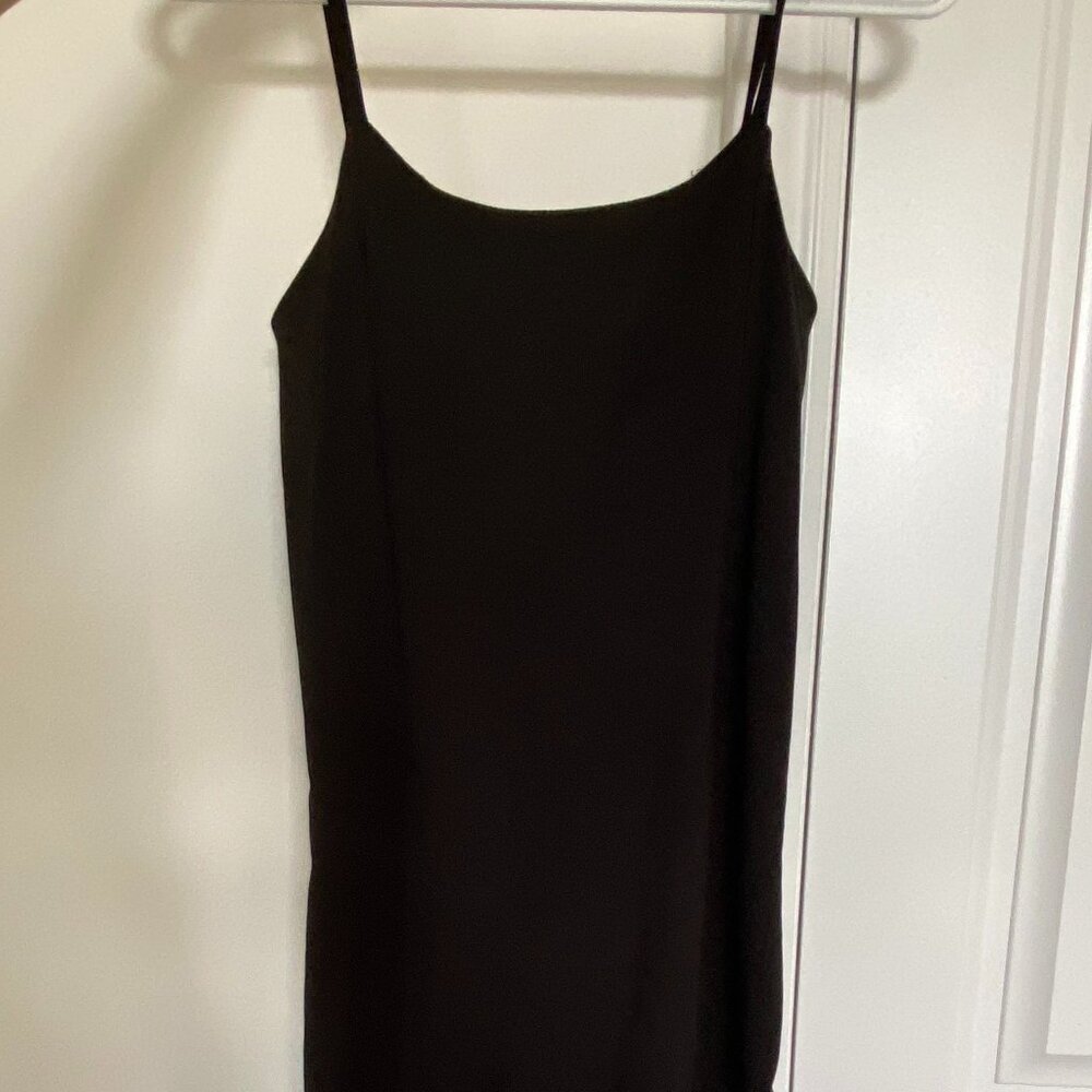 Midi Bodycon Black Dress w/ Slit